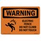 Signmission OSHA Warning Sign, 7" Height, 10" Width, Rigid Plastic, Electric Fence Do Not Climb, Landscape OS-WS-P-710-L-12087 - alternate 1
